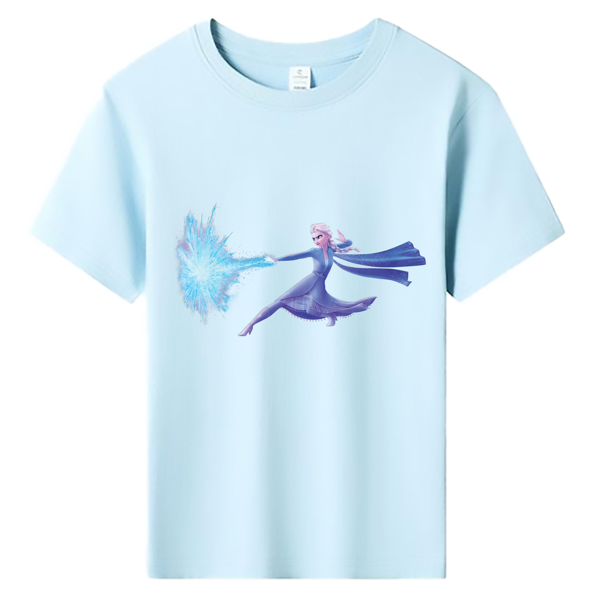 （画像用） アナと雪の女王 アンナ エルサ Frozen Anna Elsa 綿100％キッズTシャツ（フロントプリント）